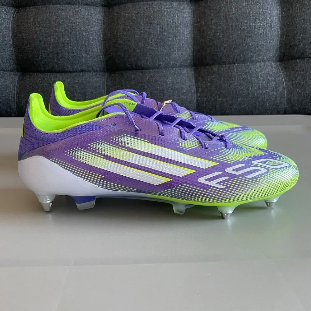 Size 10.5 - Adidas F50 Elite SG Soccer Cleats Purple Green JH7633 Men’s